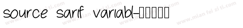source sarif variabl字体转换